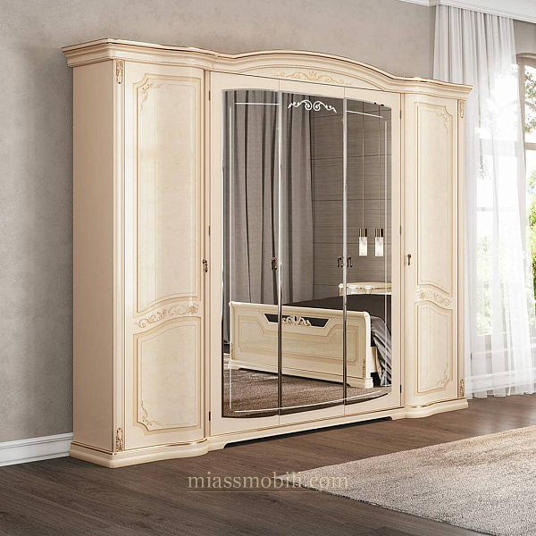 Шкаф 5-ти для платья и белья с зеркалами