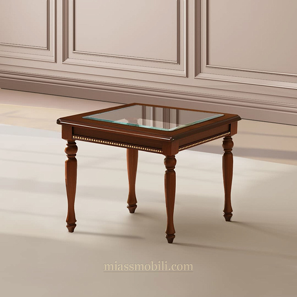 Стол журнальный малый со стеклом