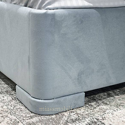 Кровать двойная (1800х2000 ) Lorenzo дуб сторсанд с мягкой головной спинкой